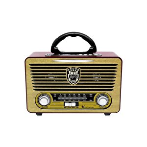 A++ Kalite Nostalji Eskitme Bluetooth Hoparlör Fm Radio Sd Kart Usb Yüksek Ses Eski Nostalji 115bt