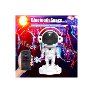 Astronot Projektör Bluetooth Hoparlör Yıldız Işıklı Galaksi Samanyolu Gece Lambası Kumandalı