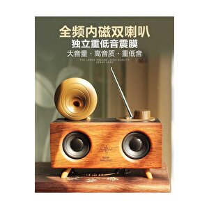 Retro Nostalji B6 Gramafon Hoparlör Nostalji Yüksek Sesli Wirelles Bluetooth Hoparlör Boombox