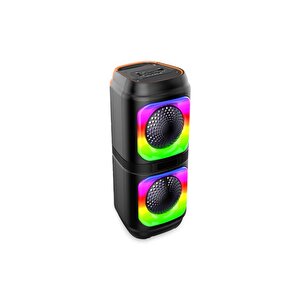 Trol Akıllı Taşınabilir Bluetooth Extra Bas Hoparlör, Disko Işıklı Karaoke Ses Sistemi, Mikrofon