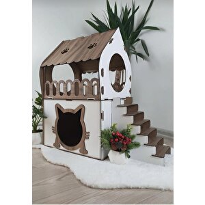 Teraslı Kedi Evi 5kg Ve Üzeri Kediler Için