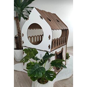Teraslı Kedi Evi 5kg Ve Üzeri Kediler Için