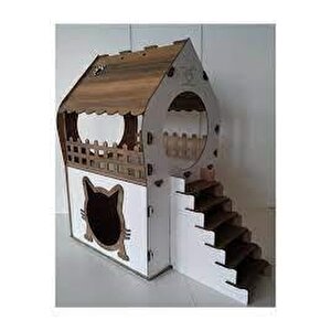 Teraslı Kedi Evi 5kg Ve Üzeri Kediler Için
