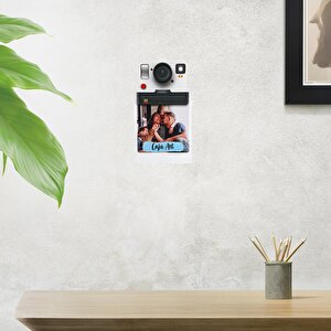 Cajuart Vintage Retro Kamera Fotoğraf Makinesi Şeklinde Ahşap Duvar Fotoğraf Kağıt Tutucu Dekor