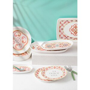 Dolce Vita Pasta Tabağı 6lı Set 19 Cm Dvt0001