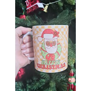 Hippie Christmas Retro Tasarım Yılbaşı Hediyesi Kupa Bardak
