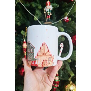 Christmas Town Tasarım Yılbaşı Hediyesi Kupa Bardak