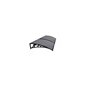 Plastik Ayak 6mm Levhalı Pratik Sundurma Kanopi 100x240 Cm Antrasit Gri