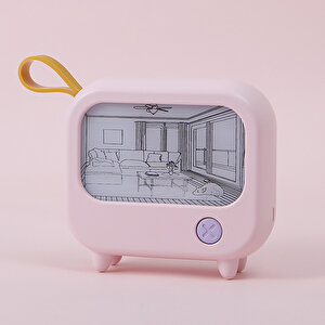 Televizyon Masa Lambası, Pembe, 10x9 Pembe
