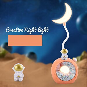 Ayda Astronot Masa Lambası, Pembe, 31x10 Pembe