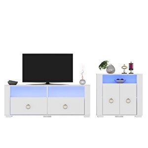 Klei̇n Dolap, Tv Sehpasi Takımı Beyaz-altin