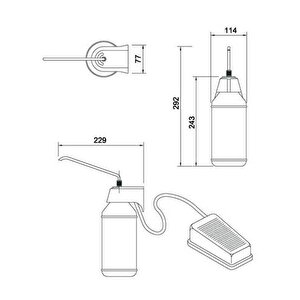 Genesit Gs08 Ayak Pedallı Batikon Verici 950ml 12205