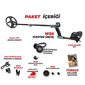 Deus 2 Dedektör - 22,5cm Fmf Başlık, Ws6 Master