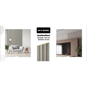 U Model Soft Touch Firtina Gri̇ Duvar Panel Profi̇li̇ 12*250cm