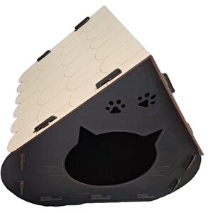 Kedi̇ Evi̇ Tek Katli Kedi̇ni̇ze Özel İsi̇mli̇ 40x40x33