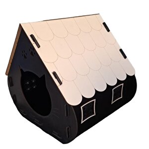 Kedi̇ Evi̇ Tek Katli Kedi̇ni̇ze Özel İsi̇mli̇ 40x40x33