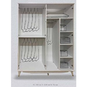 Si̇nop Mdf 4 Kapili Dolap