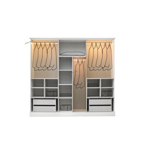 Sevi̇lla Mdf 6 Kapili Dolap