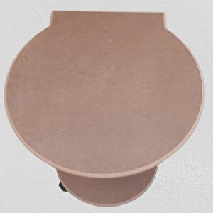 Hobi Erc 90378 Cepli Ufo Sehpa Tekerlekli Ahşap Mdf Ham Kanepe Sehpası El Yapım
