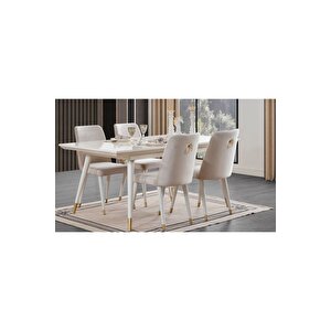 Li̇sa Açilir Yemek Masasi + 6 Adet Sandalye