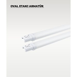 18w Oval Led Etanj Armatür 6500k Beyaz Işık 2 Adet - Su Geçirmez