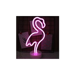Flamingo Neon Lamba, Mor, 30x20 Mor