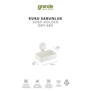 Okyanus Home Grande Kuru Sabunluk 2 Fonksiyonlu - Ister Yapıştır, Ister Vidala