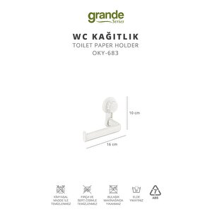 Okyanus Home Grande Wc Kağıtlık 2 Fonksiyonlu - Ister Yapıştır, Ister Vidala