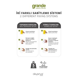 Okyanus Home Grande Wc Kağıtlık 2 Fonksiyonlu - Ister Yapıştır, Ister Vidala