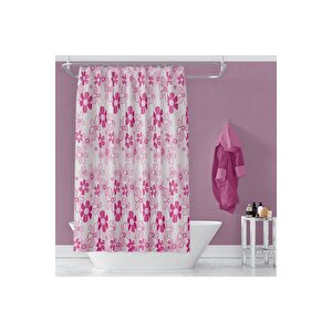 Banyo Perdesi 2224 2x100x200, Perde Borusu Askı Aparatı Köşe Boru Beyaz Hediyeli, Duş Perdesi Seti