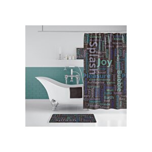 World Cloud Banyo Paspas Ve Tek Kanat Duş Perdesi 1x180x200 Set