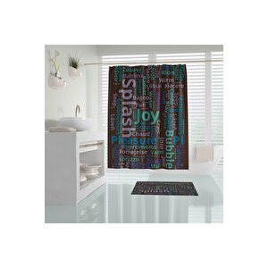 World Cloud Banyo Paspas Ve Tek Kanat Duş Perdesi 1x180x200 Set