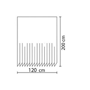 Banyo Duş Perdesi 9515 120x200 Perde Borusu Askı Aparatı 90x130 Hediyeli