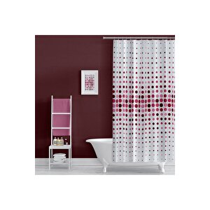 Banyo Perdesi Pembe 1x180x200, Perde Borusu Askı Aparatı Köşe Boru Beyaz Hediyeli, Duş Perdesi Seti