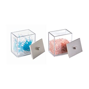 Kulak Çubuğu Ve Pamukluk 2 Adet Akrilik 9x6x11cm