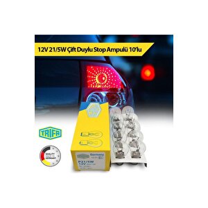 Brand 12v 21/5w Çift Duy Stop Ampulü Trifa 10'lu Paket 03381