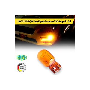 Brand 12v 21/5w Çift Duy Dipsiz Turuncu T20 Ampul Trifa 1 Adet 81791