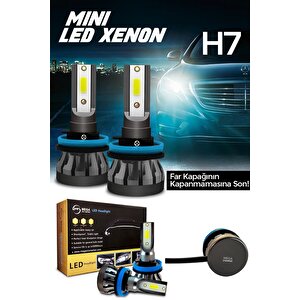 Slim Led Xenon Şimşek Etkili Mini Beyaz H7 Kapak Kapanma Garantili