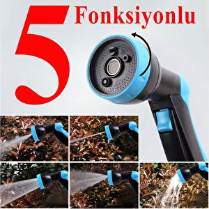 Makaralı Hortum Seti Garden Kit Bahçe Çeşme Su Hortumu İç Çap 1/2 Sulama Araç Yıkama 20 Metre