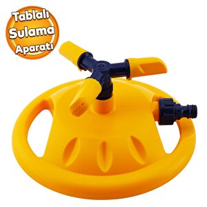 Tablalı Hareketli Su Tabancası Fıskiyesi 3 Kollu Dönerli Bahçe Çim Sulama Aparatı Plastik Dy6013
