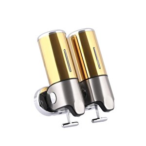 Xinda Gs500s Gold Çiftli Manuel Sıvı Sabunluk Paslanmaz Çelik 2x500ml