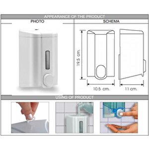 Vialli S4 Sıvı Sabun Dispenseri Aparatı Beyaz 1000 Ml