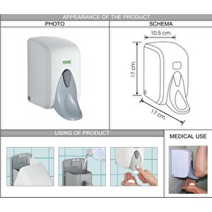 Vialli F5m Medical Köpük Sabun Dispenseri 500 Ml Beyaz