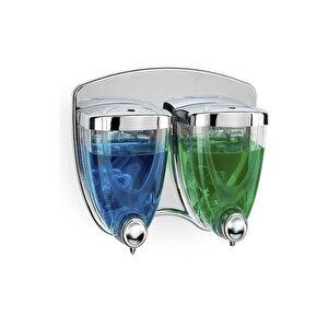 Omnisoft Fls F038 İkiz Sıvı Sabunluk Krom Kaplama 350+350 Ml