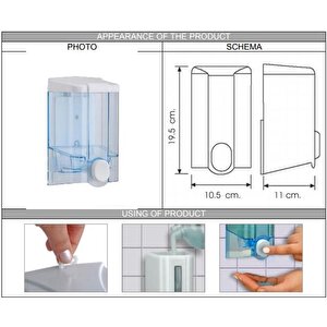 Vialli S4t Sıvı Sabun Dispenseri Aparatı Şeffaf 1000 Ml