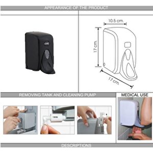 Vialli S5mb Medical Sıvı Sabun Dispenseri 500 Ml Siyah