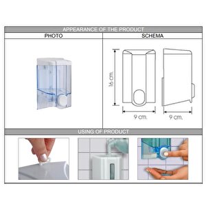 Vialli S2t Sıvı Sabun Dispenseri Aparatı Şeffaf 500 Ml