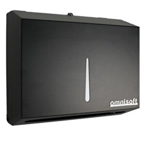 Omnisoft Paslanmaz Z Katlama Kağıt Havlu Dispenseri Siyah 200'lü