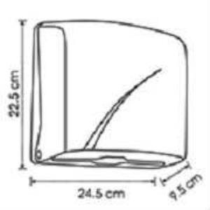 Vialli K2 Z Katlı Kağıt Havlu Dispenseri Mini 200'lü Beyaz