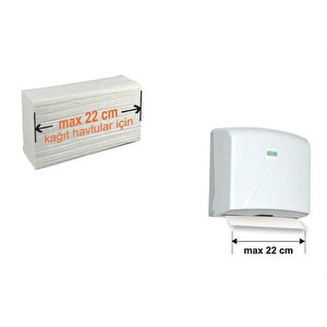 Vialli K2 Z Katlı Kağıt Havlu Dispenseri Mini 200'lü Beyaz